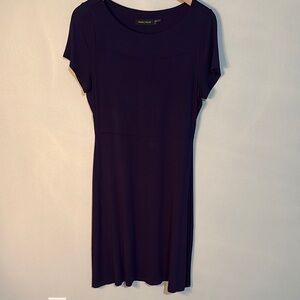 Ivanka Trump Deep Purple Short Sleeve Dress